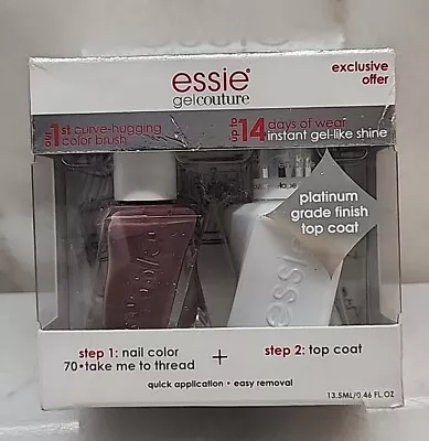 Essie Gel Couture Longwear Nail Polish Top Coat Kit #70 Take Me To Thread.. • $12