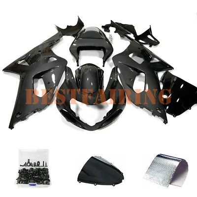 Carbon Fiber Look Fairing Kit +Seat Cowl +Bolts For Suzuki GSXR600/750 2001-2003 • $569.05