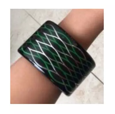 HM X Kenzo Cuff Bracelet NWT Black Green  • $50