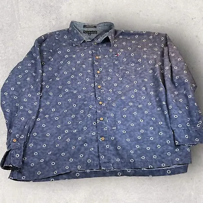 Tommy Hilfiger Mens  Shirt Sz XXL 90s Tie Dye Polka Dot Button Down Vintage • $15.99