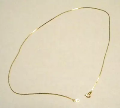 18  Gold Tone Thin Necklace Chain No Markings Preowned Lot P • $1.99