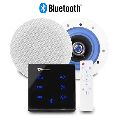 £155 • Buy Bluetooth Ceiling Speaker Set - 2x ESCS6 6.5  And A50B Home Audio Music System