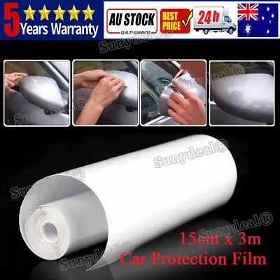 Clear Vinyl Film Wrap Bra Car Ute Scratches Shield Paint Protection 15cm X 3m • $13.99