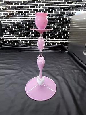 1930's Venetian Glass Candlestick By Artisti Barovier • $69