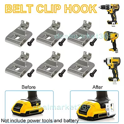 6 Cordless Tool Belt Clip Holder Replacement Belt Clip Hook For Dewalt 20V Tools • $7.59