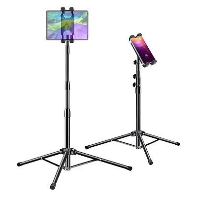 Ipad Tripod Stand Adjustable Ipad Floor Stand With 360° Rotation Ipad Holder Mo • £19.99
