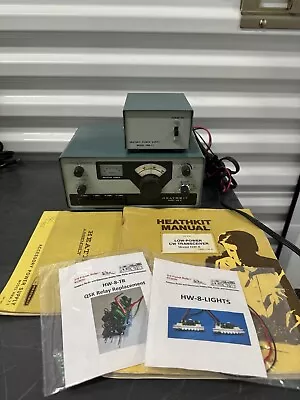 HEATHKIT MODEL HW-8 QRP CW TRANSCEIVER W/ HWA-7-1 PS Upgrade Kits & Manuals • $224.99