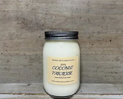 Coconut Paradise Soy Candle | 16 Oz Scented Candle | Free Shipping • $16.39