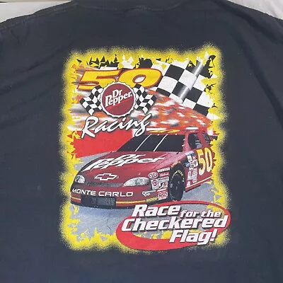 VINTAGE NASCAR T Shirt Tee Men 2XL Racing Dr Pepper Graphic 50 Monte Carlo • $15.16