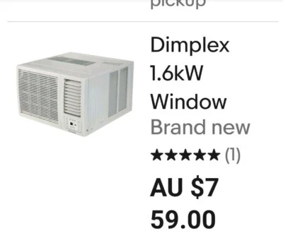 $329.99 • Buy $759! EUROMATIC 1.6kW Window Air Conditioner Remote Co 3-Speed-Fan PICK UP ONLY!