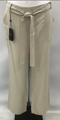 £50 • Buy New Giorgio Armani Beige Trousers With A Belt And Flared Legs, Size 44 EU