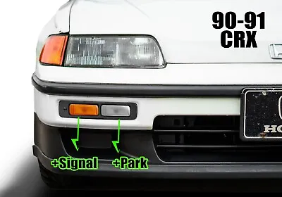 FOR Honda Civic CRX Bumper Signal +PARK Light  90-91 Spare Custom Parts L + R • $199.99
