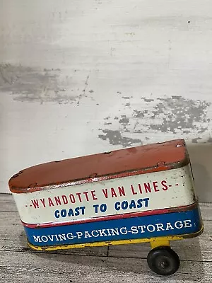 1950s Vintage Wyandotte Tin Litho Van Lines Coast To Coast Trailer Nice Toy • $25