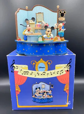 DISNEY Schmid  MICKEY MOUSE MUSIC BOX  WHISTLE WHILE YOU WORK 48453 Boxed RARE • $161.57