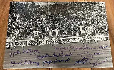 1976 Fa Cup Multi Hand Signed Photo Coa Autograph Southampton Wembley • £99.99