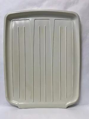 Vtg Rubbermaid Sloped ALMOND Dish Drainer Tray #1181 HARD RUBBER 20”x 16”Stained • $49.95