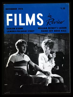 Films In Review Vintage Movie Magazine Nov 1974 Amarcord Bruno Zanin Noel Cover  • $5.95