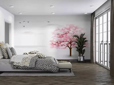 3D Tree Flowering Wallpaper Wall Mural Removable Self-adhesive Sticker166 • $202.26