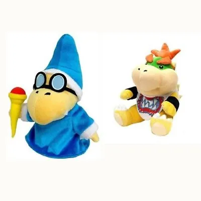 2pcs Super Mario Bros Bowser Jr. Koopa & Magikoopa Kamek Plush Doll Stuffed Toy • $28.33