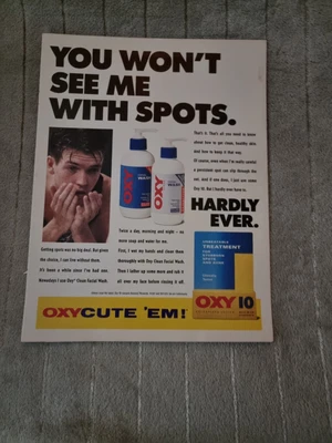 £2.99 • Buy (tjp229) Advert/poster 11x8  Oxy Facial Wash: Treatment For Stubborn Spots/acne