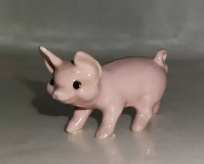 Vintage Hagen Renaker Miniature  Pig With Curly Tail Figurine 1995 San Dimas CA. • $12.99