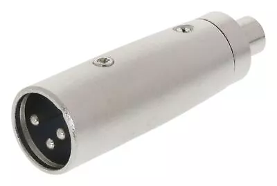 RCA To XLR Adaptor Phono Female Socket To XLR 3 Pin Male Plug Adaptor Connector • £3.92