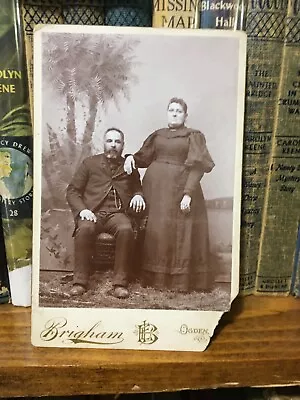 1900s Antique Mormon? BRIGHAM Photo Co. Ogden Utah~man And Woman Portrait~as Is • $9.95
