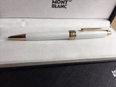 Montblanc Meisterstack Mb164 Gold White Ballpoint Pen With Box • $108