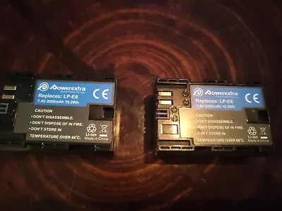 2Pack 3200mAh Battery For Canon LP-E6 LP-E6N EOS 70D 7D 60D 5D Mark II III 6D UK • £20