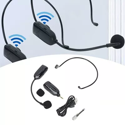 Easy To Use Wireless Headset Mic With 25M Range For Speaker Voice Teaching Yoga • £42.50