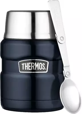 Thermos Stainless King Vacuum Insulated Food Jar 470Ml Midnight Blue SK3000MB • $41.94