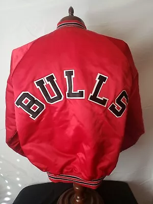 🔥🚨Vintage Chalk Line Chicago Bulls XL Starter Style Spellout RARE Jacket EUC  • $499.99