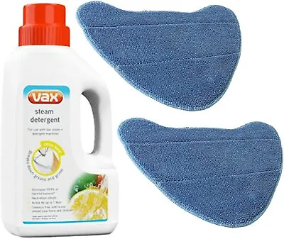 VAX Steam Detergent + 2 X Steam Cleaner Mop Floor Pads S2 S2S S2C S2S-1 S2ST • £15.67
