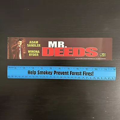 MR. DEEDS (2002) Movie Theater Mylar Poster DS OG 2.5x11.5 Adam Sandler • $29.99