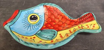 Italian Vietri Fish Platter Hand-Painted 10.5 Inches Long By 7.5 Inches Wide • $30