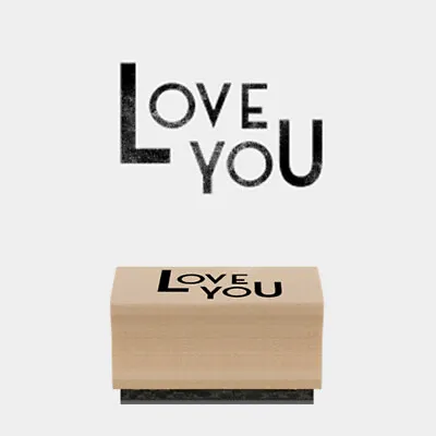 Love You Woodblock Rubber Craft Stamp By East Of India • £3.75