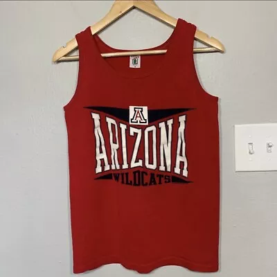 Vintage 90s University Of Arizona Wildcats Spellout Red Tanktop Small • $20