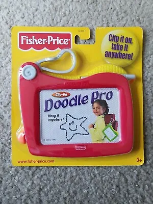 Fisher-Price Doodle Pro Clip-On Magnetic Drawing Surface Red W Yellow 2003 G3841 • $9.99