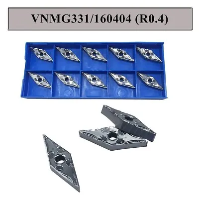 10PCS VNMG160404-HA N01 VNMG331 HA Turning Insert For Cemented Carbide Aluminum • $12.99