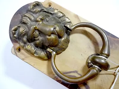 RARE! AUTHENTIC Antique European Castle Lion Head Door Knocker Bronze Brass? VTG • $102.22