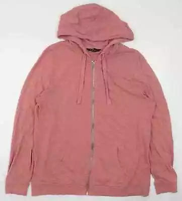 *long Tall Sally* Womens Marl Pink Full-zip Hoodie Sweatshirt: Uk  L-16-18-20 • £8.95