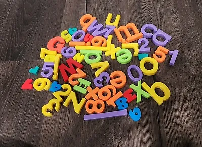 Magnetic Alphabet And Numbers Misc Set Different Sizes Total Number Of 55 • $3.99