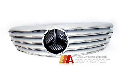 Silver Front Hood Grille Fits 2000-2002 Mercedes W220 S-Class Pre-Facelift Sedan • $136