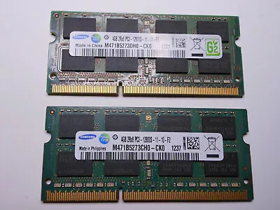 8GB (2 X 4GB) Samsung DDR3 Memory RAM DDR3 PC3-12800 Laptop • £7.90