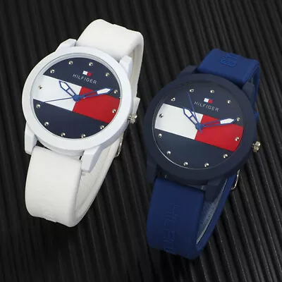 Fashion Sport Date Quartz Wrist Watch Waterproof Silica Gel Steel Men's Watches • $12.06