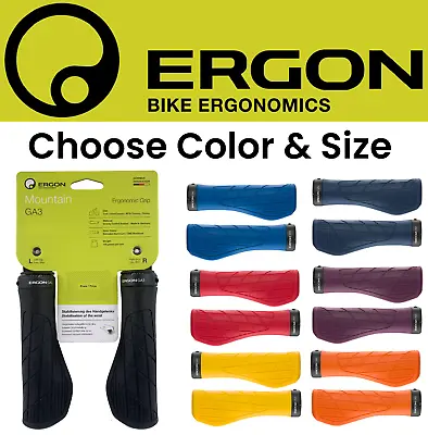 Ergon GA3 Gel Ergonomic Bike Lock-On MTB Grips Nerve Comfort Pick Size &Color • $32.25