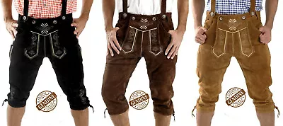 £49.99 • Buy Traditional Genuine Leather Mens Bavarian Lederhosen Oktoberfest Mens Lederhosen