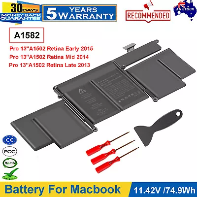 A1582 Battery For Macbook Pro 13'' Retina A1502 Late 2013 Mid 2014 Early 2015 • $65.99