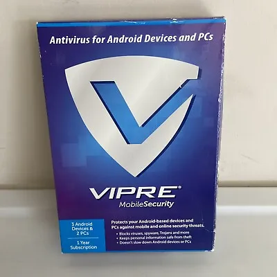 Vipre Mobile Security 3 Android Devices And 2 PCs 1 Year Sub Brand New  • $39.99