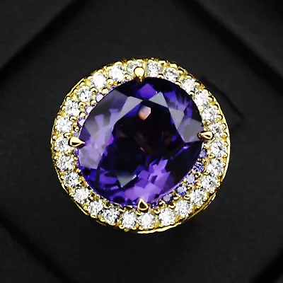 Violet Blue Tanzanite Rare 6.90Ct 925 Sterling Silver Handmade Rings Size 6.75 • $24.99